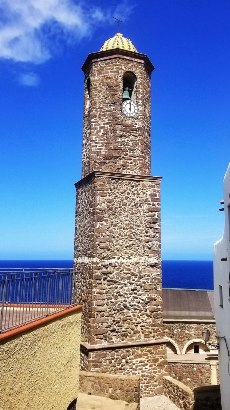 Castelsardo Cathedral Tower and SEa