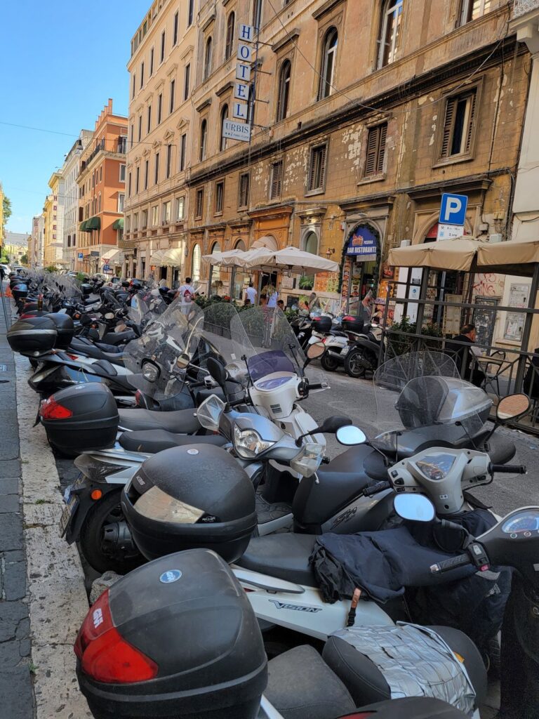 Scooters Parked in Roma