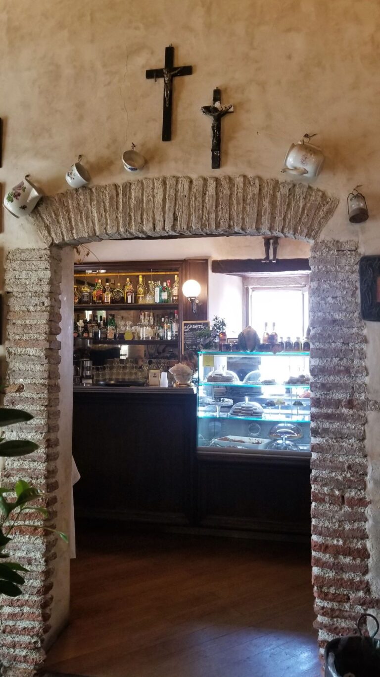Entrance into the actual bar inside Vitelli Bar in Savoca Sicily