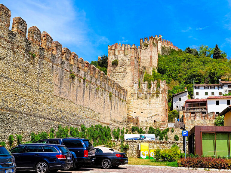 Soave town walls from Piazza Cavalli