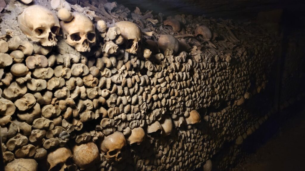 Paris Catacombs ~ Where Locals Are Dead Serious About History! 8 Paris Catacombs Path Wall