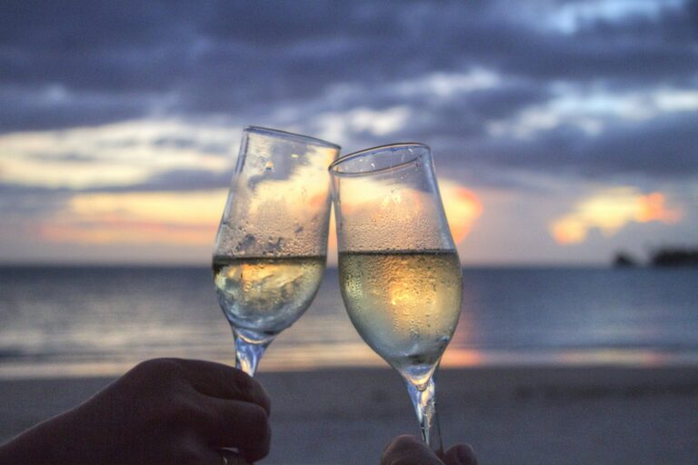 toast at sunset